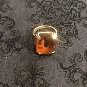 Vintage Amber Colored Stone. Size 8